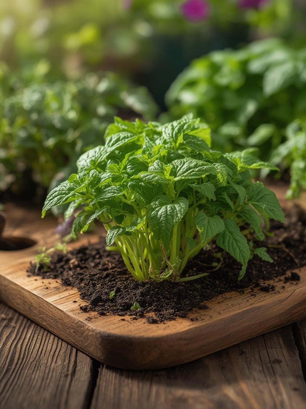 Preparación de macetas para huerto principiante