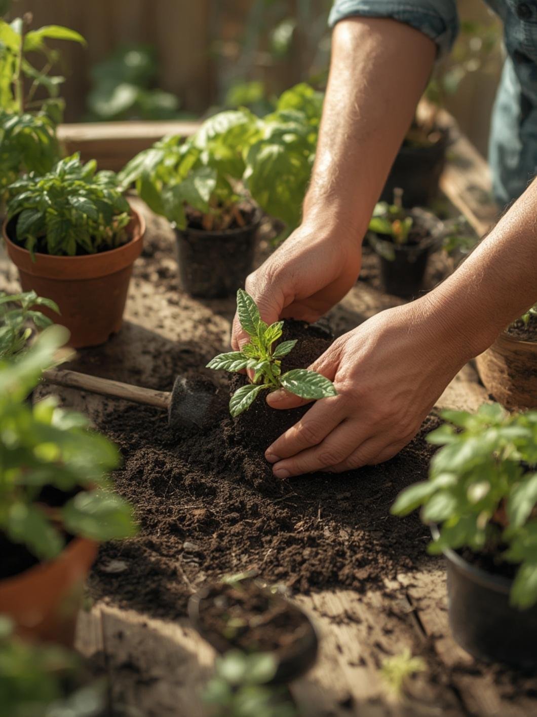 Planta con hojas amarillas por exceso de riego