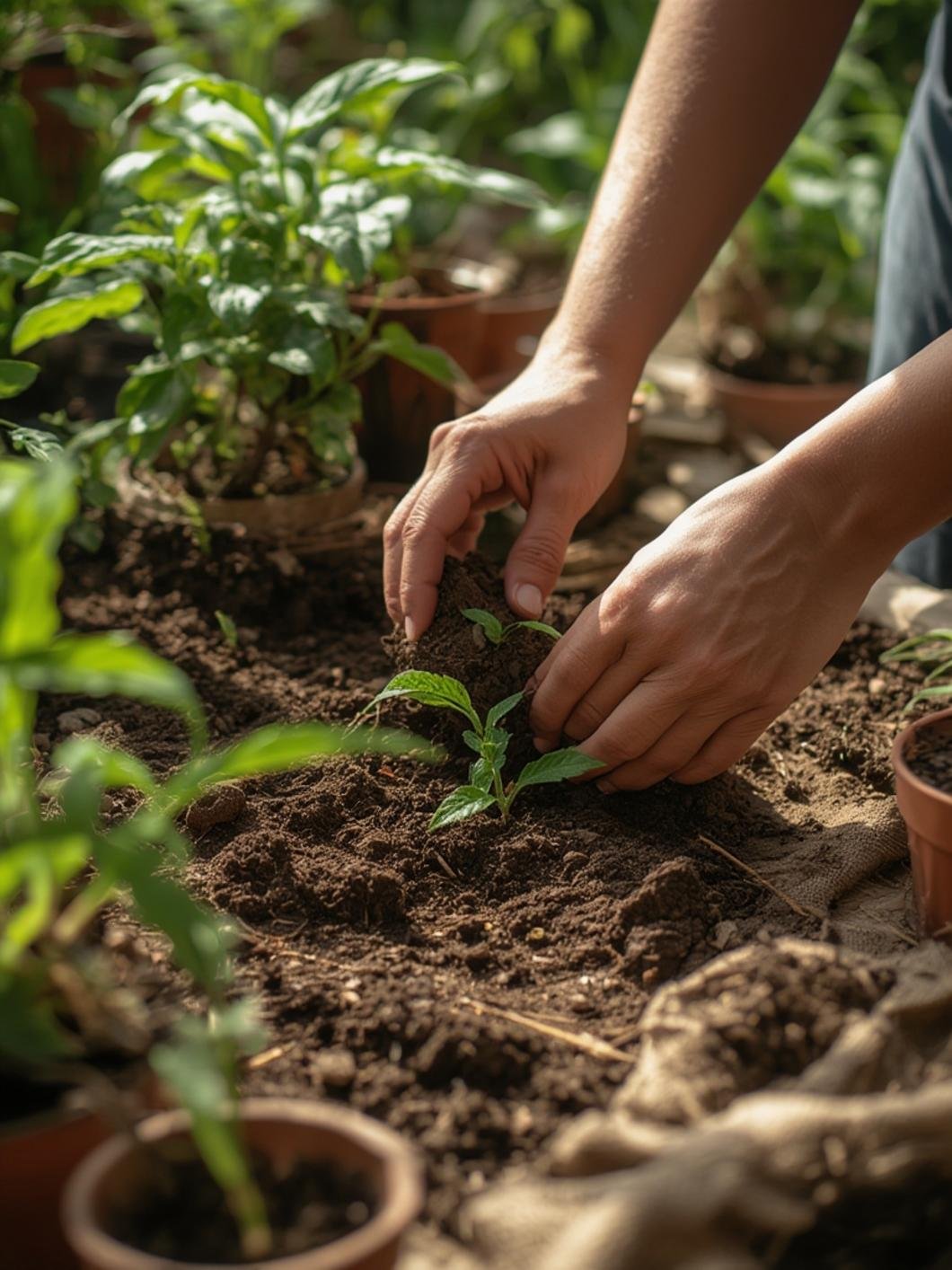 Planta con exceso de agua y hojas amarillas